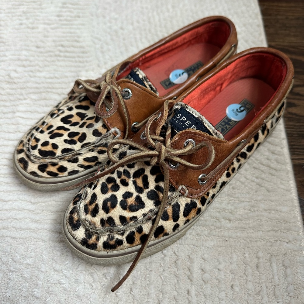 Sperry Leopard Boat Shoes